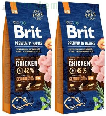 BRIT Premium By Nature Senior S+M 2x15kg