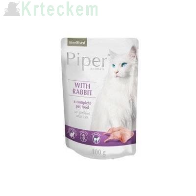 DOLINA NOTECI Piper pro sterilizované kočky s králíkem 12x100g 2 % SLEVA