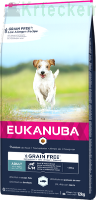 EUKANUBA Adult Small&Medium Grain Free 2x12kg 