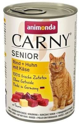 ANIMONDA Cat Carny Senior příchuť: hovězí, kuřecí, sýr 400g 