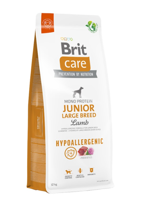 BRIT CARE Dog Hypoallergenic Junior Large Breed Lamb 12kg + Překvapení pro psa GRATIS !!!