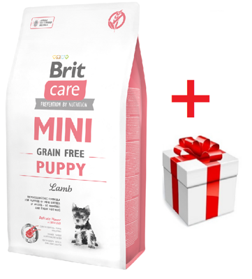 BRIT CARE Mini Grain-Free Puppy Lamb 2kg + Překvapení pro psa