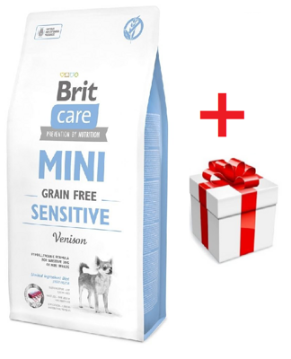 BRIT CARE Mini Grain-Free Sensitive 2kg + Překvapení pro psa