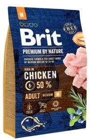BRIT Premium By Nature Adult M 3kg + Překvapení pro psa