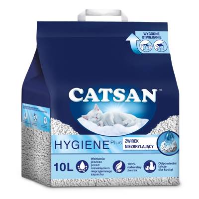 CATSAN Hygiene Plus 10l - přírodní stelivo pro kočky  