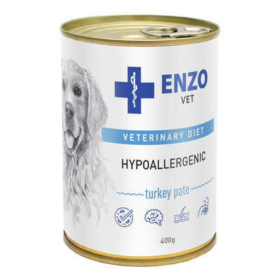 ENZO VET Hypoallergenic  hypoalergenní dieta s krůtím masem pro psy 32x400g