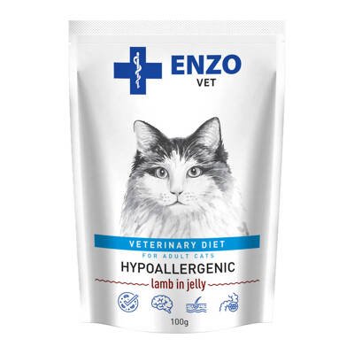 ENZO VET Hypoallergenic  pro kočky s jehněčím masem v želé 100g