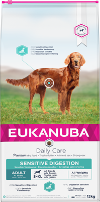 EUKANUBA Daily Care Adult Sensitive Digestion 12kg + Překvapení pro psa