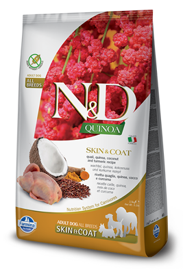 Farmina N&D Quinoa canine SKIN & COAT QUAIL  2x7kg