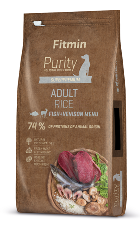 Fitmin purity adult rice fish&venison 2kg