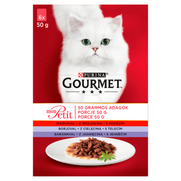 GOURMET mon Petit Krmivo pro kočky - Maso MIX 6x50g       