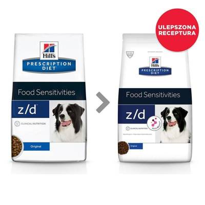 HILL'S PD Prescription Diet Canine z/d Food Sensitivities 10kg + GRATIS !!