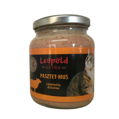 Leopold Pate Mousse s jehněčím masem pro kočky 300g +10% Gratis (Jar)