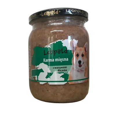 Leopold masové krmivo se zeleninou pro psy 500g (Jar)