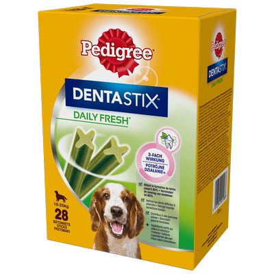 PEDIGREE® DentaStix™ Daily Fresh - doplňkové krmivo s kuřecí příchutí, pro střední plemena - 4x180g