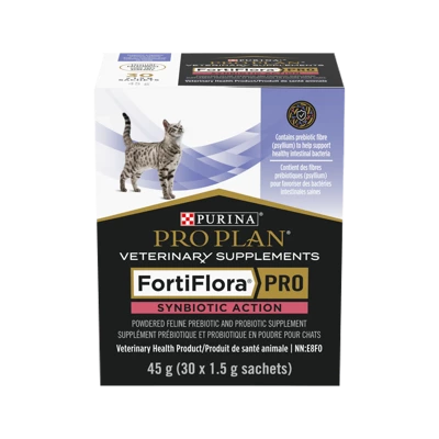 PRO PLAN FortiFloraPRO (symbiotický účinek) Probiotický doplněk stravy pro kočky 30x1,5g