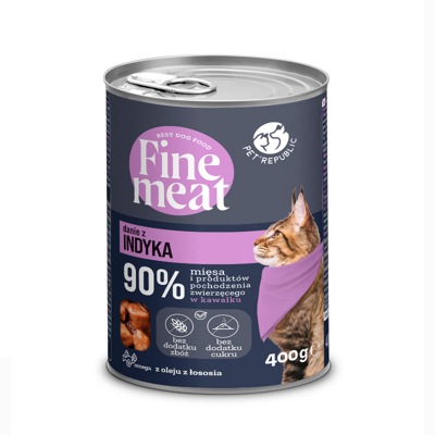 PetRepublic Fine Meat krůtí miska 400g pro kočky