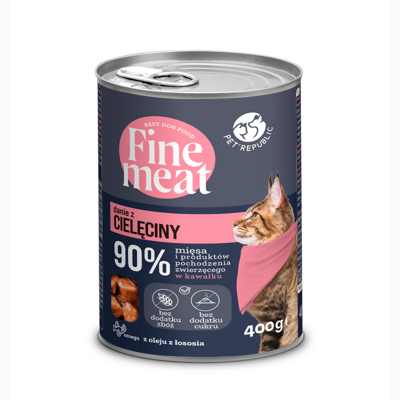 PetRepublic Fine Meat telecí miska 400g pro kočky