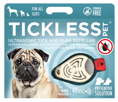 Tickless pet Ultrazvukový odpuzovač klíšťat a blech pro psy barvy beige 1 kus