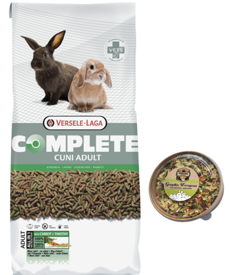 Versele Laga Cuni Complete králík 8 kg +  KORONA NATURY zeleninový záhon pro hlodavce a králíky 150g