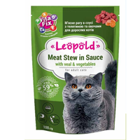 Leopold Telecí guláš v omáčce se zeleninou pro kočky 100g 